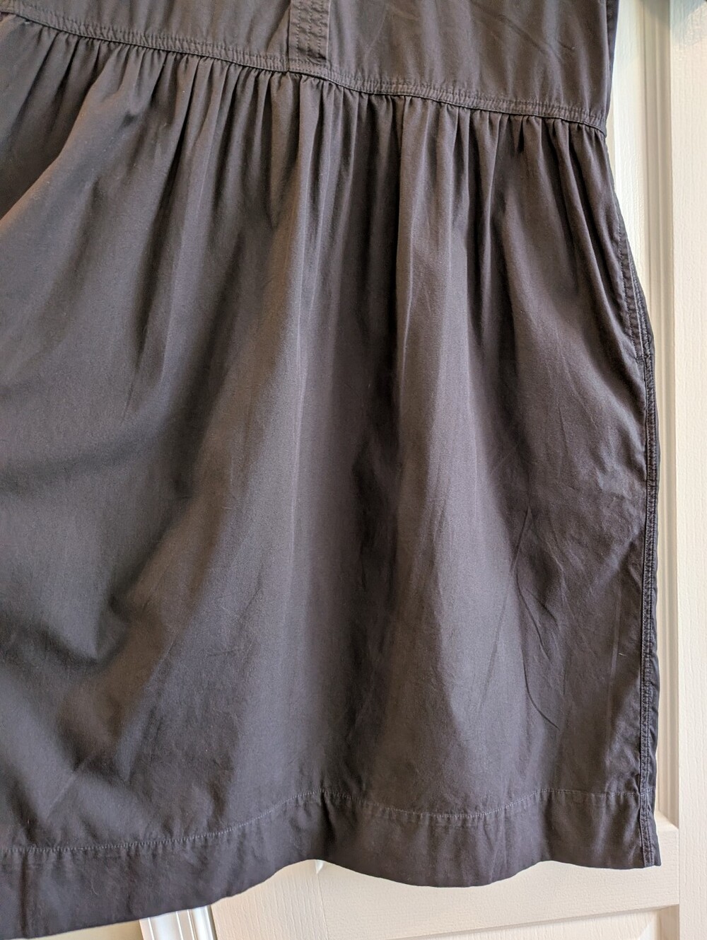 Everlane Parklet Shirtdress Cotton Black Midi Dress Minimalist Relaxed Size 6 - Picture 5 of 16
